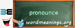 WordMeaning blackboard for pronounce